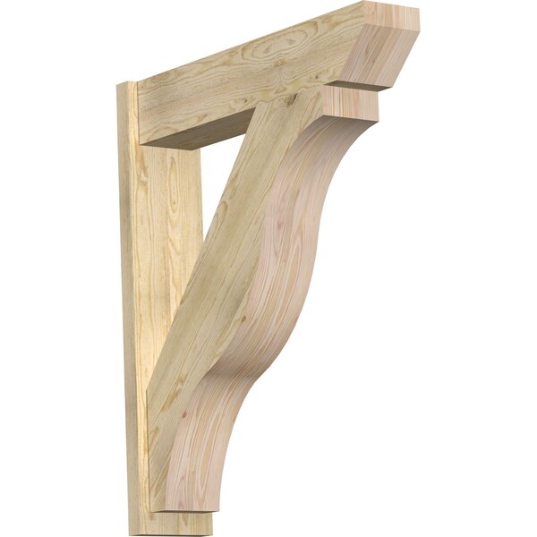 Ekena Millwork Funston Slat Rough Sawn Outlooker, Douglas Fir, 8"W x 36"D x 42"H OUT08X36X42FST06RDF - main